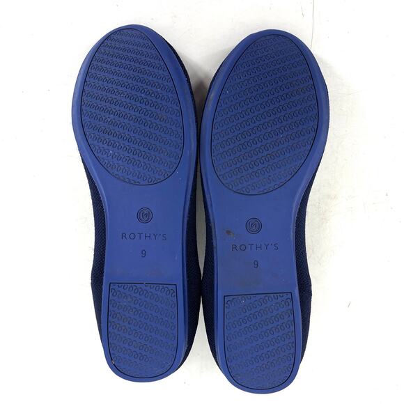 Rothy's Women's 9 Navy Blue The Flat Round Toe Pumps - Picture 5 of 6